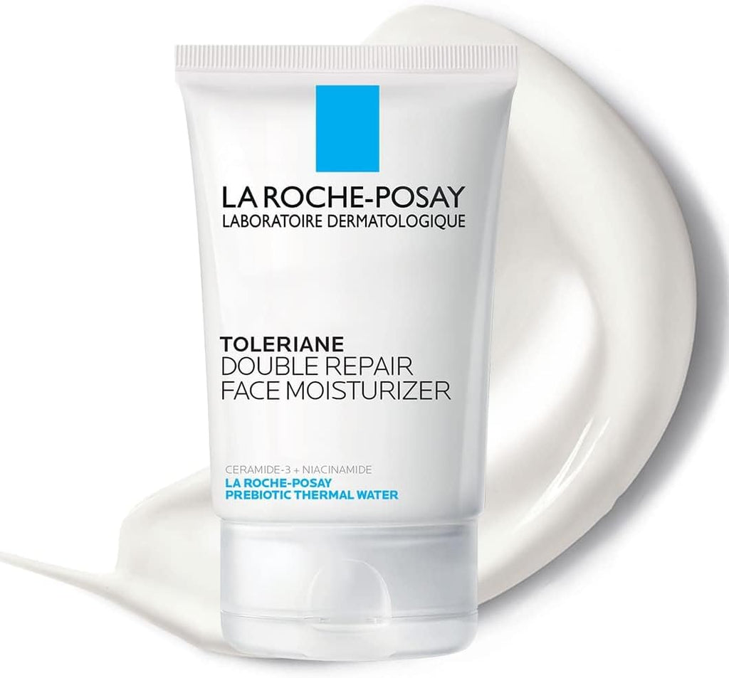 Toleriane Double Repair Face Moisturizer, Daily Moisturizer Face Cream with Ceramide and Niacinamide for All Skin Types