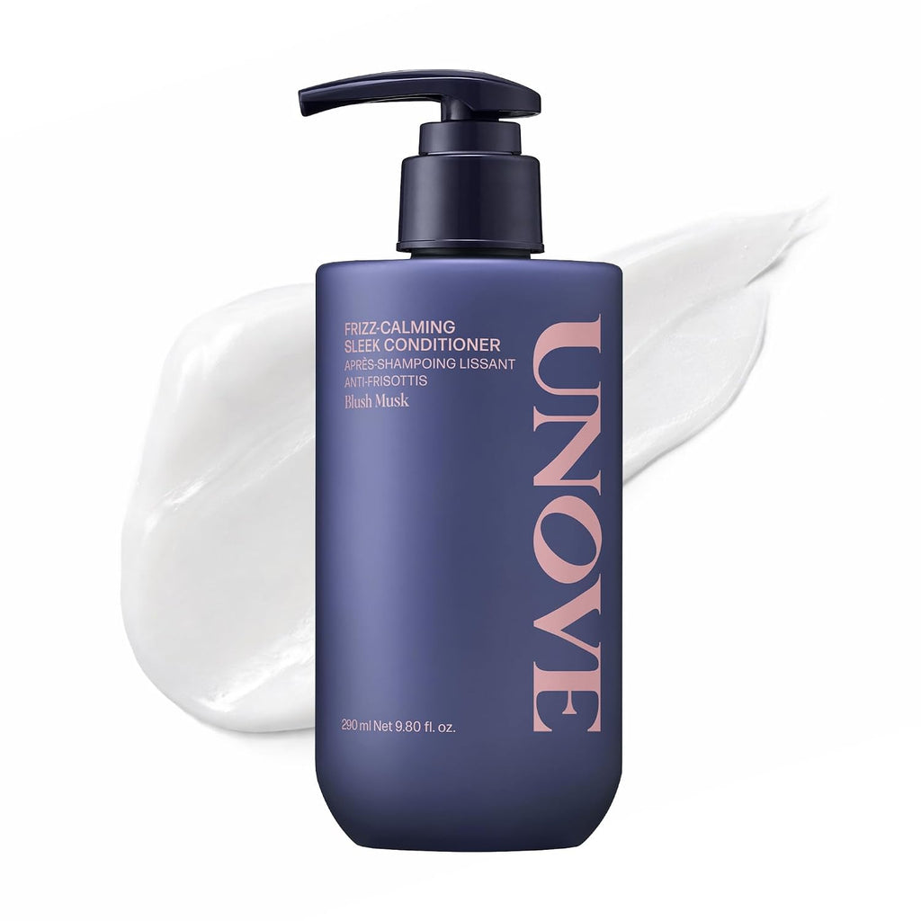 UNOVE Frizz-Calming Sleek Conditioner, Blush Musk, 290mL/9.80 fl oz | Korean Hair Care, Anti Frizz Conditioner, Smoothing Conditioner for Frizzy Hair