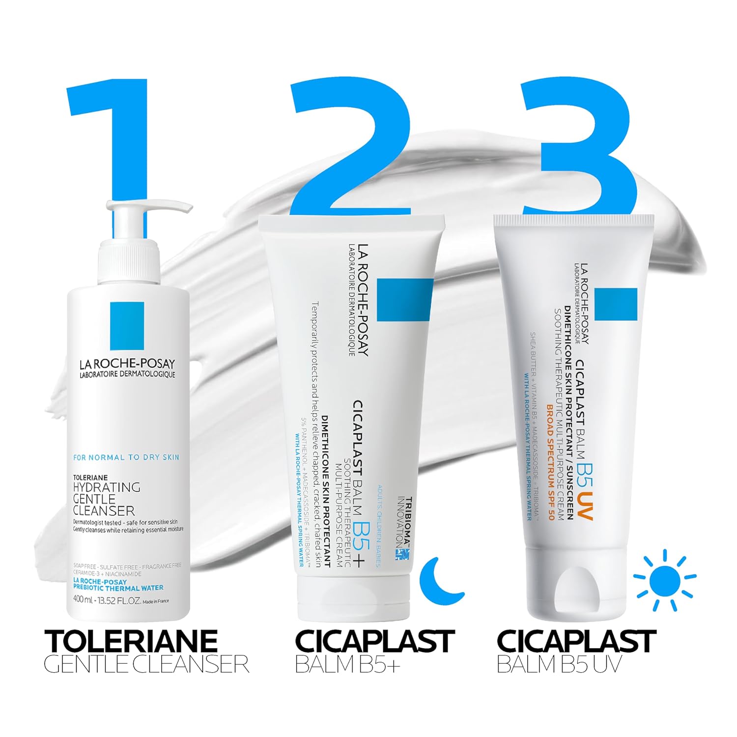 La Roche-Posay Cicaplast Balm B5 Skin Barrier Repair Cream with Centella Asiatica, Shea Butter & Panthenol | Multi-Purpose Healing Ointment for Dry, Irritated Skin | Face, Body & Hand Balm, Baby Safe