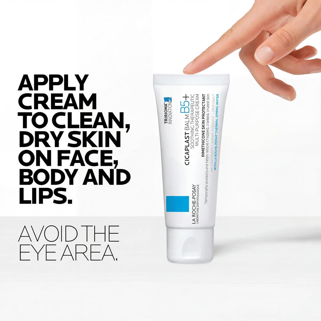 La Roche-Posay Cicaplast Balm B5 Skin Barrier Repair Cream with Centella Asiatica, Shea Butter & Panthenol | Multi-Purpose Healing Ointment for Dry, Irritated Skin | Face, Body & Hand Balm, Baby Safe