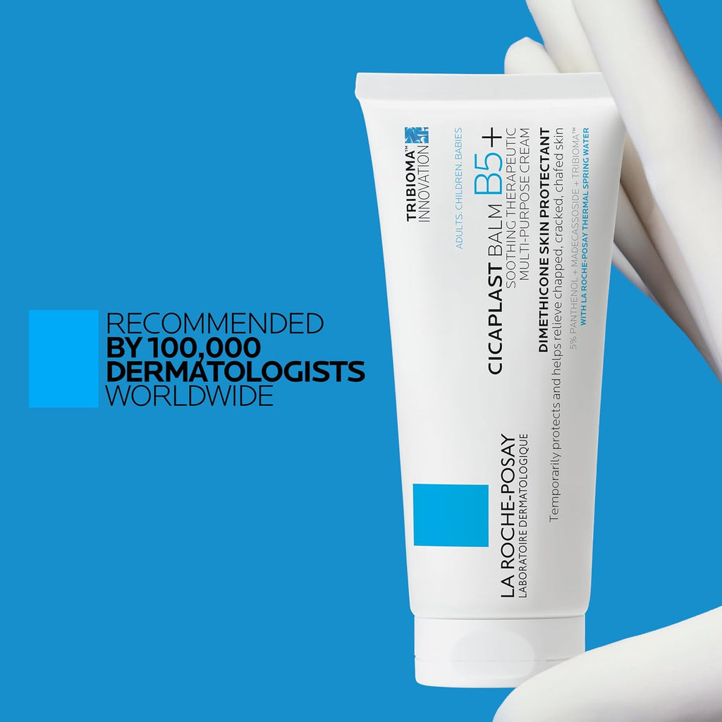 La Roche-Posay Cicaplast Balm B5 Skin Barrier Repair Cream with Centella Asiatica, Shea Butter & Panthenol | Multi-Purpose Healing Ointment for Dry, Irritated Skin | Face, Body & Hand Balm, Baby Safe