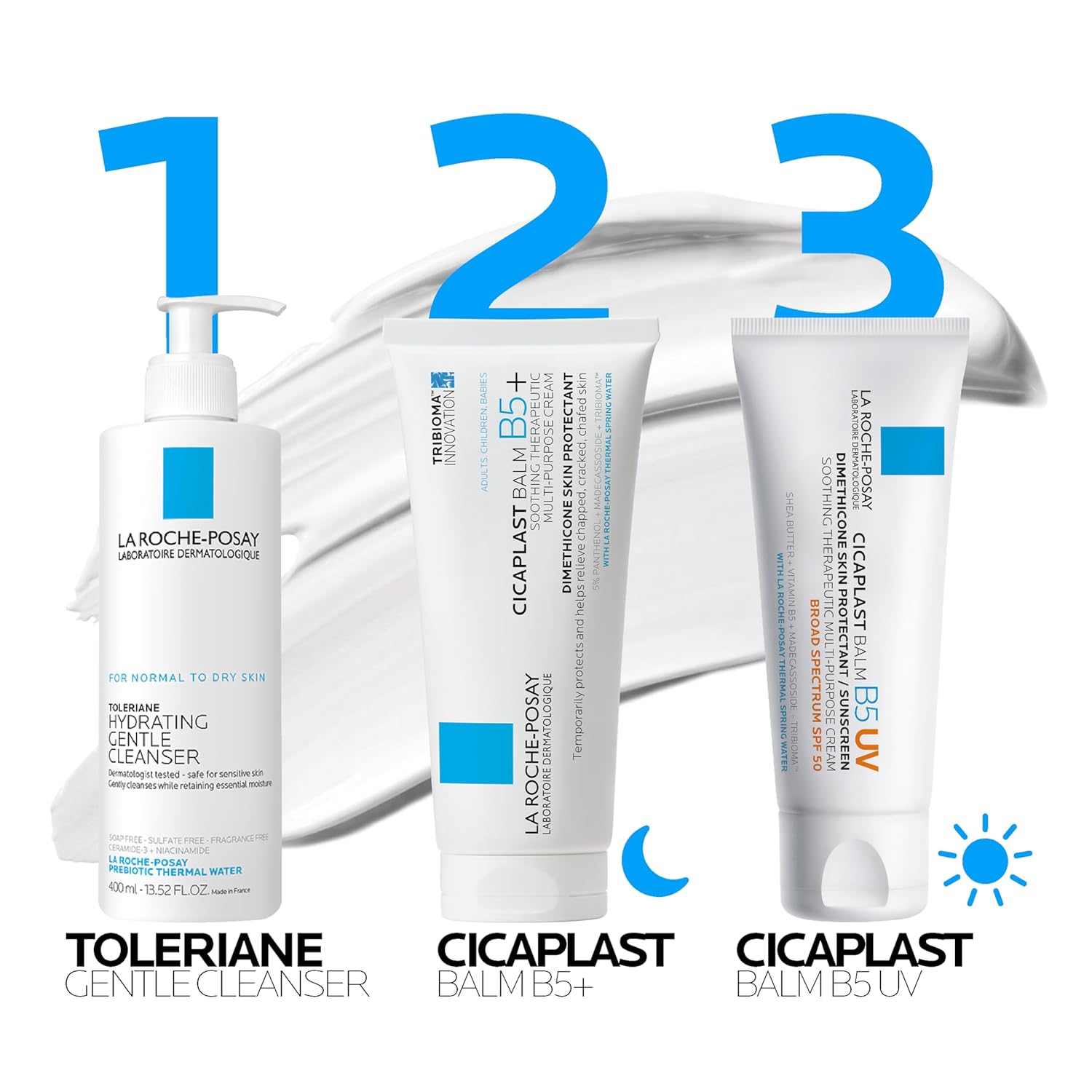 La Roche-Posay Cicaplast Balm B5 Skin Barrier Repair Cream with Centella Asiatica, Shea Butter & Panthenol | Multi-Purpose Healing Ointment for Dry, Irritated Skin | Face, Body & Hand Balm, Baby Safe