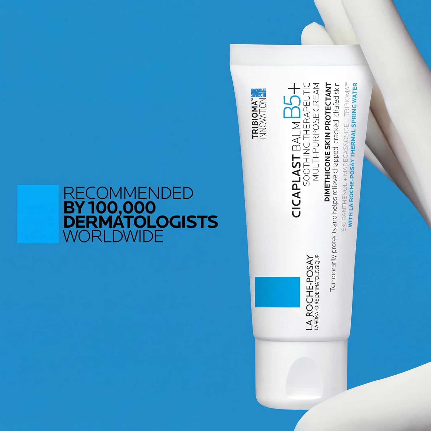 La Roche-Posay Cicaplast Balm B5 Skin Barrier Repair Cream with Centella Asiatica, Shea Butter & Panthenol | Multi-Purpose Healing Ointment for Dry, Irritated Skin | Face, Body & Hand Balm, Baby Safe