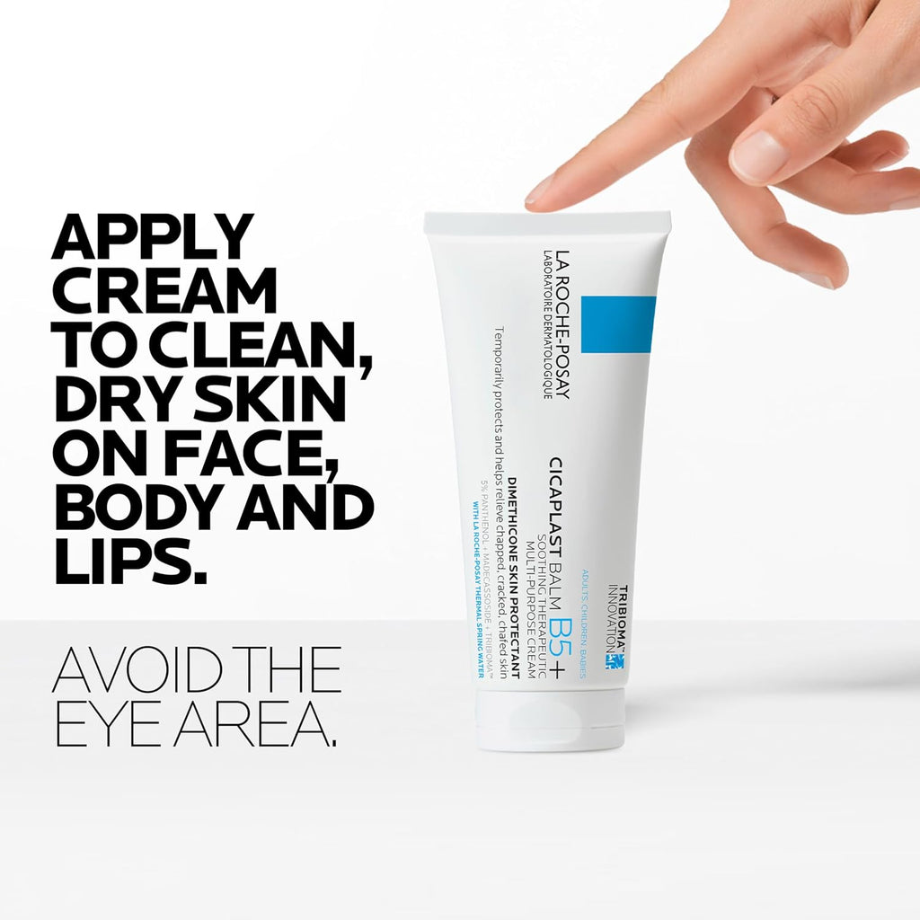 La Roche-Posay Cicaplast Balm B5 Skin Barrier Repair Cream with Centella Asiatica, Shea Butter & Panthenol | Multi-Purpose Healing Ointment for Dry, Irritated Skin | Face, Body & Hand Balm, Baby Safe
