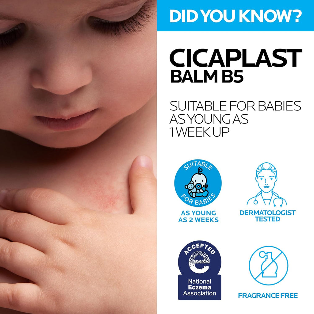 La Roche-Posay Cicaplast Balm B5 Skin Barrier Repair Cream with Centella Asiatica, Shea Butter & Panthenol | Multi-Purpose Healing Ointment for Dry, Irritated Skin | Face, Body & Hand Balm, Baby Safe