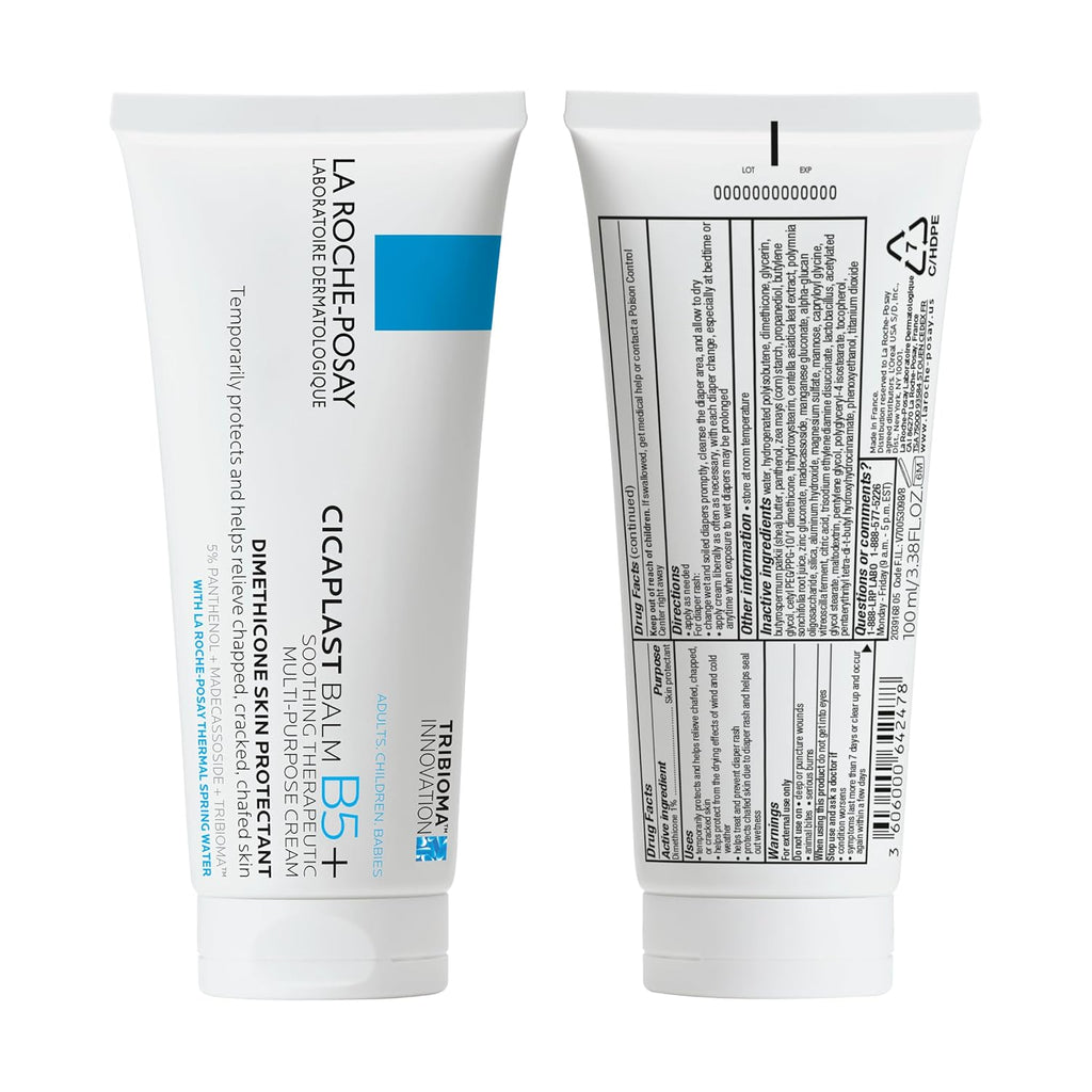 La Roche-Posay Cicaplast Balm B5 Skin Barrier Repair Cream with Centella Asiatica, Shea Butter & Panthenol | Multi-Purpose Healing Ointment for Dry, Irritated Skin | Face, Body & Hand Balm, Baby Safe