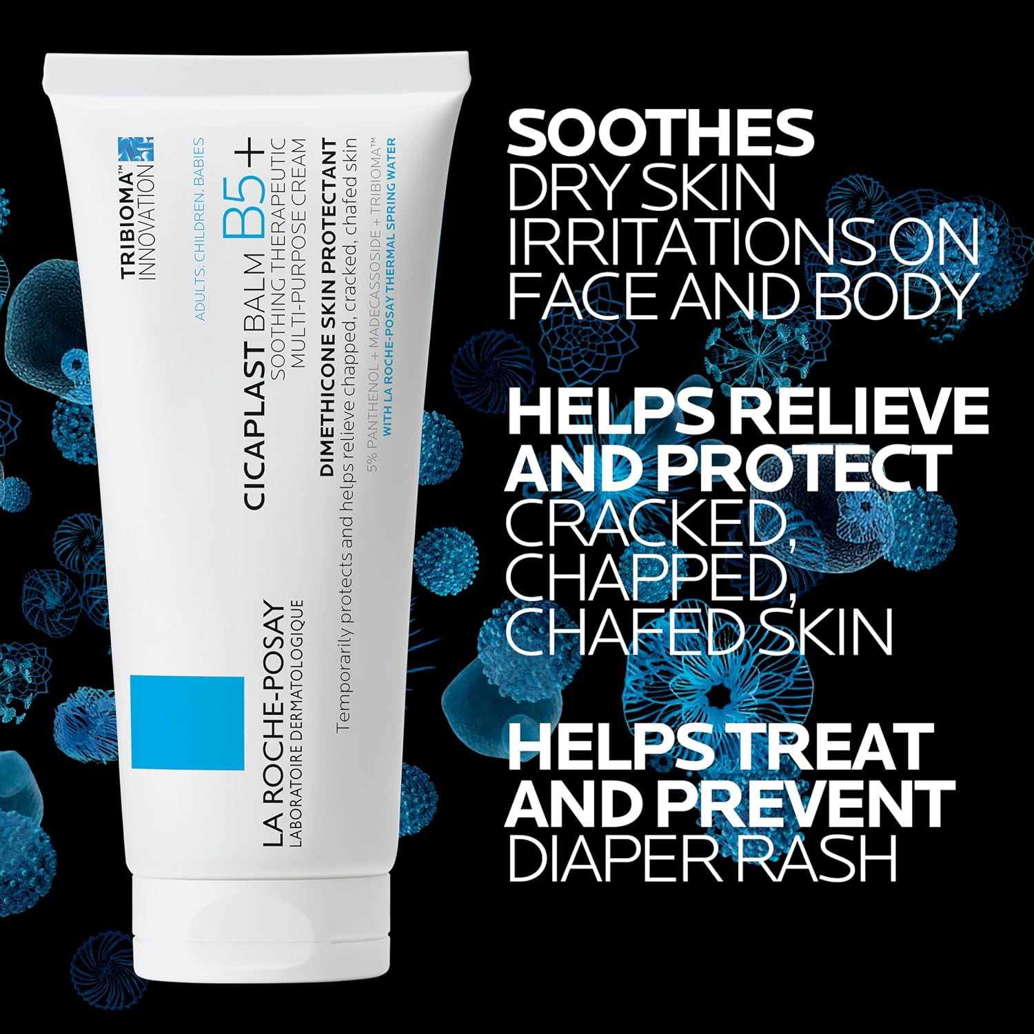 La Roche-Posay Cicaplast Balm B5 Skin Barrier Repair Cream with Centella Asiatica, Shea Butter & Panthenol | Multi-Purpose Healing Ointment for Dry, Irritated Skin | Face, Body & Hand Balm, Baby Safe