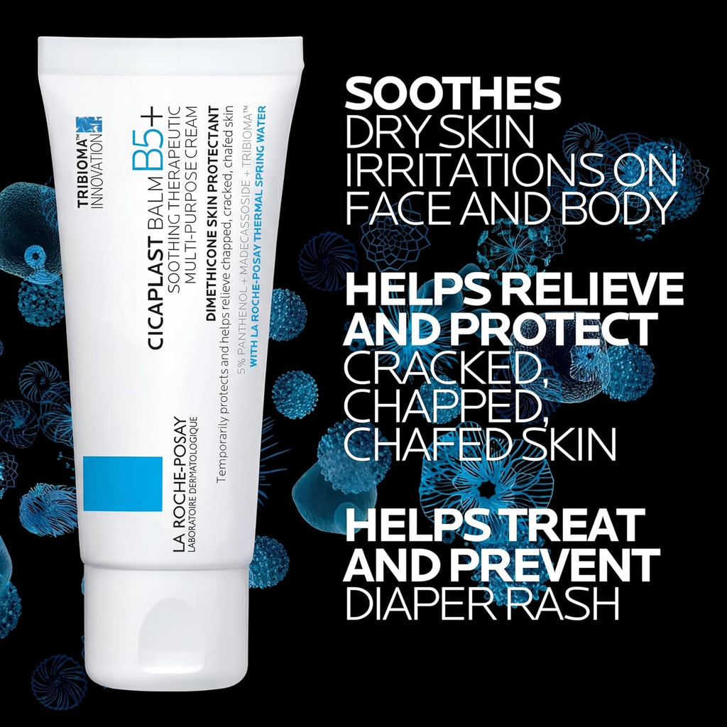La Roche-Posay Cicaplast Balm B5 Skin Barrier Repair Cream with Centella Asiatica, Shea Butter & Panthenol | Multi-Purpose Healing Ointment for Dry, Irritated Skin | Face, Body & Hand Balm, Baby Safe