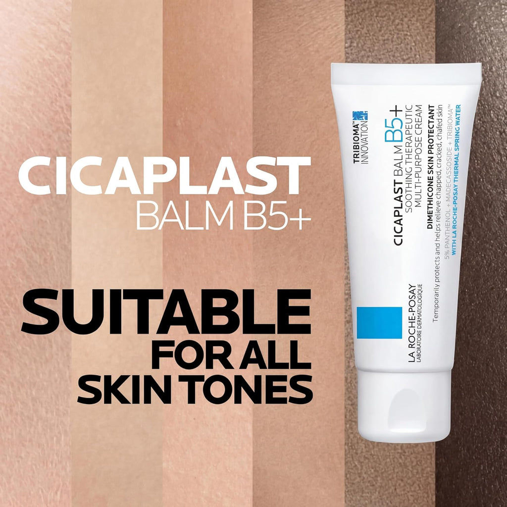 La Roche-Posay Cicaplast Balm B5 Skin Barrier Repair Cream with Centella Asiatica, Shea Butter & Panthenol | Multi-Purpose Healing Ointment for Dry, Irritated Skin | Face, Body & Hand Balm, Baby Safe